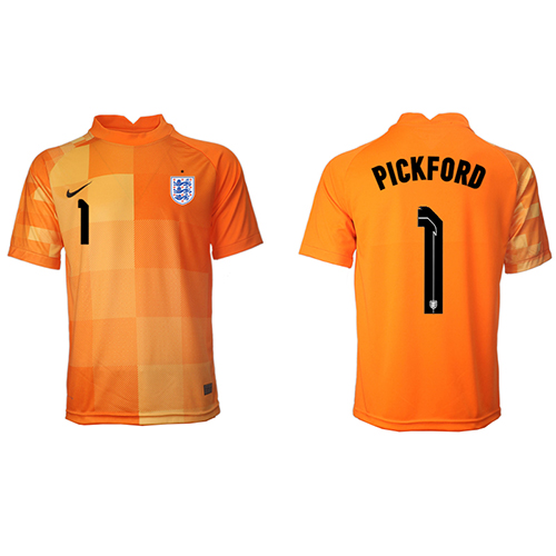 Englanti Jordan Pickford #1 Maalivahti Vieraspaita MM-kisat 2022 Lyhythihainen